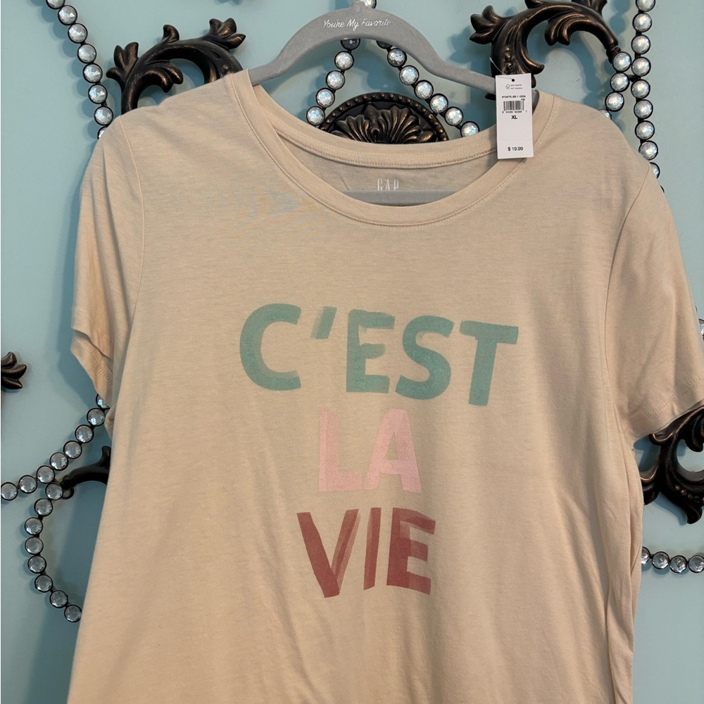 C'est La Vie Graphic Tee - Cream